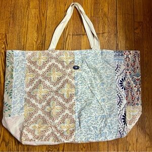 NWOT extra large Indian cotton patchwork tote